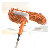 Multipurpose Microfiber Bendable Feather Duster Broom with Extendable Long Steel Handle for Cleaning Ceiling Fan, Flexible Brush for Home Interior, Car and Office