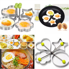 4Pcs/set Stainless Steel Mold Love Flower Round Star Molds