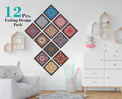 Premium Wall Attraction Tile Stickers Pack of 12
