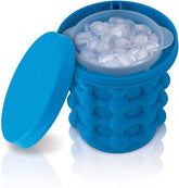 Silicone Ice Cube Bucket Ice Maker Bucket for Home Parties and Picnic Silicone Ice Ball Maker Set of 1 (Blue)