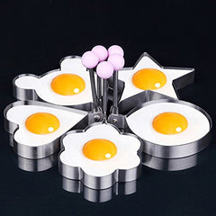 5 Pcs Stainless Steel Fried Egg Molds