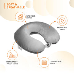 Premium Quality Memory Foam Travel Neck Pillow (Round)