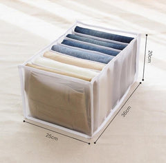 Pants Storage Organizer for Clothes Foldable Separated