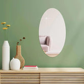 OVAL SHAPED MIRROR WALL STICKER