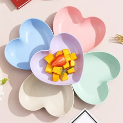 10 pcs Heart shape plates set