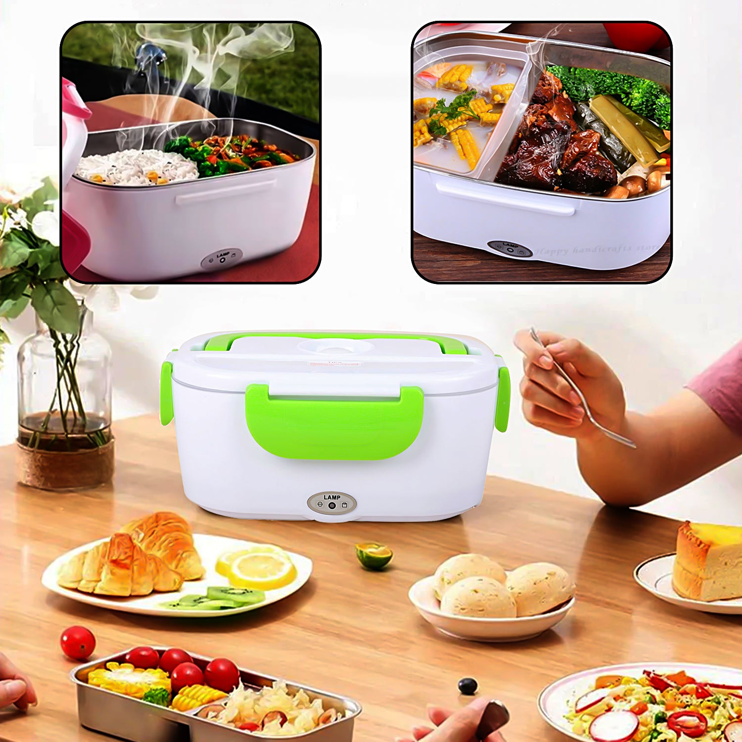 Portable USB Heating Lunch Box Electric Heated Mini Oven Food Storage Bag  Warmer