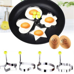 4Pcs/set Stainless Steel Mold Love Flower Round Star Molds