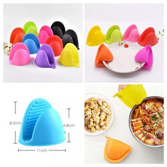 Pairs Silicone Pot Holders, Heat Resistant Rubber Oven Mitts, Mini Oven Gloves for Kitchen Cooking & Baking