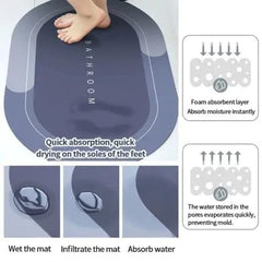 Bathroom Cushion Mat Super Absorbent Soft Carpet