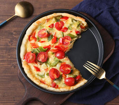 Round Pizza Plate Pizza Pan Deep Dish Tray Carbon Steel Non-stick Pack of 3