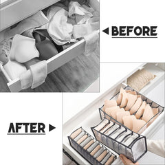 3 Piece Underwear Drawer Organizer, Foldable and Washable Storage Box
