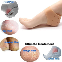 Silicone Gel Heel Pad Socks For Heel Swelling Pain Relief