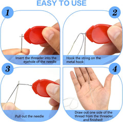 Pack Of 3 Needle Threaders for Hand Sewing, Plastic Needle Threader Tool