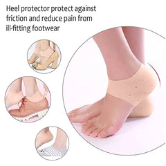 Silicone Gel Heel Pad Socks For Heel Swelling Pain Relief