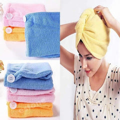 Microfiber hair Cap Towel (Random Colors)