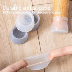 4 Pcs Furniture Silicon Protection Cover Chair Table Foot Cover Protector