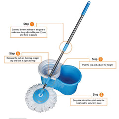 360 spin magic mop bucket cleaning commercial mop