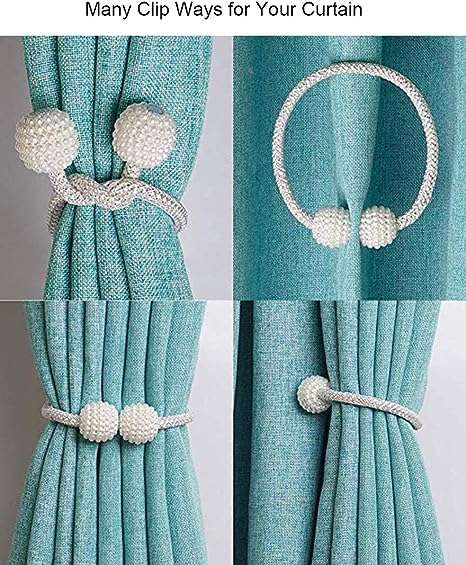 Window Holdbacks with Magnets for Blackout Curtains and Drapes