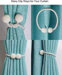Window Holdbacks with Magnets for Blackout Curtains and Drapes