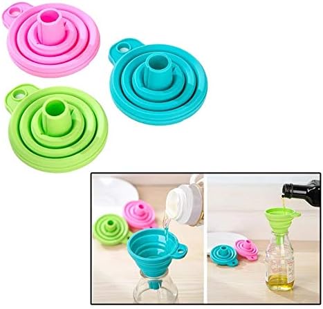 Silicone Funnels Food Grade Silicone Mini Foldable Rubber Funnel