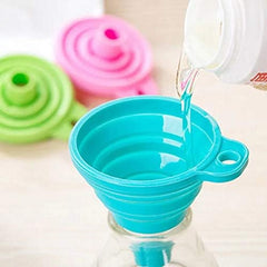 Silicone Funnels Food Grade Silicone Mini Foldable Rubber Funnel