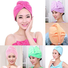 Microfiber hair Cap Towel (Random Colors)