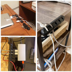 Cable Organizer Cable Holder Clips, 3Pack Cable Management Under Desk USB Cord Organizer Clips for Chargers Nightstand Computer Gaming Room Office Supplies