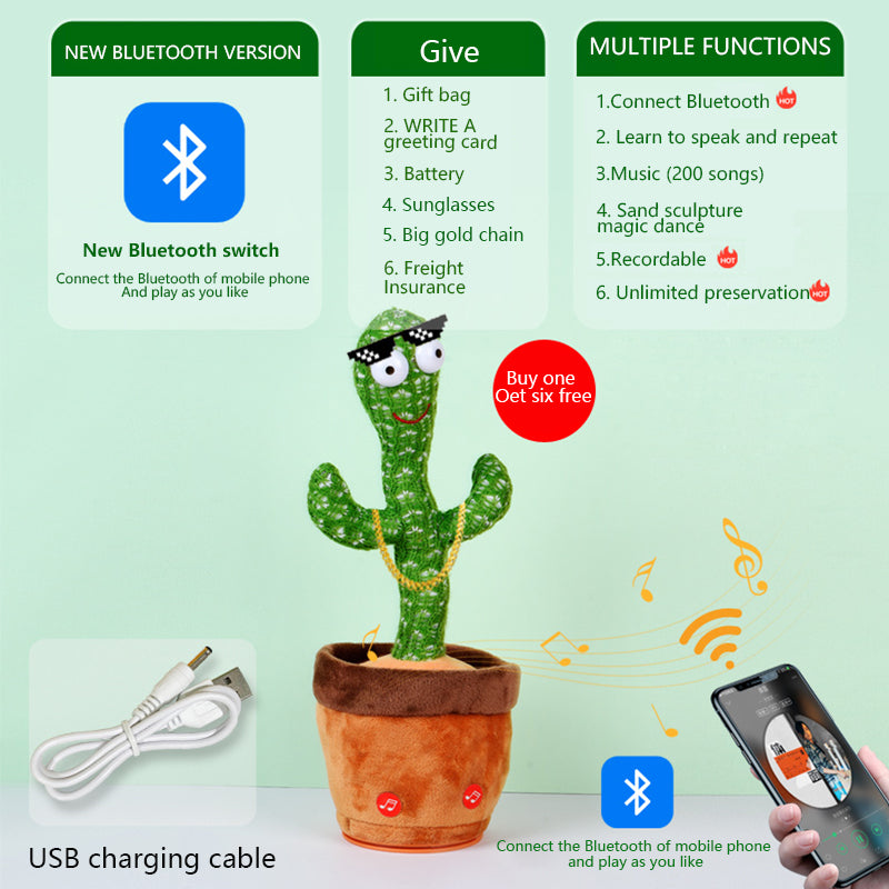 Dancing Cactus Talking Cactus Stuffed Plush Electronic Toy