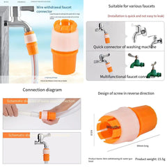 Water Hose Quick Connectors, Universal Faucet Connector