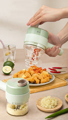 4 In 1 Handheld Electric Vegetable Cutter Set Multifunctional automatic meat grinder