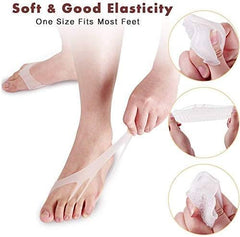 Silicone Gel Half Toe Sleeve Anti-Skid Forefoot Soft Pads for Pain Relief heel front socks silicone Heel Protector foot Gel Socks for Repair Dry Cracked Skins