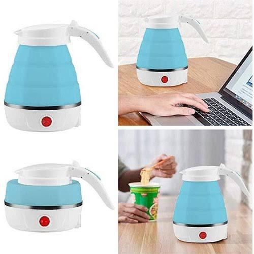 Foldable Electric Kettle with Stainless Steel Base Portable Silicone Kettle