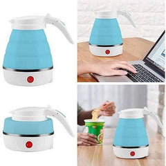 Foldable Electric Kettle with Stainless Steel Base Portable Silicone Kettle