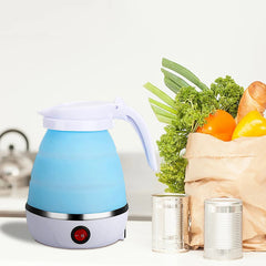 Foldable Electric Kettle with Stainless Steel Base Portable Silicone Kettle