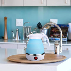 Foldable Electric Kettle with Stainless Steel Base Portable Silicone Kettle