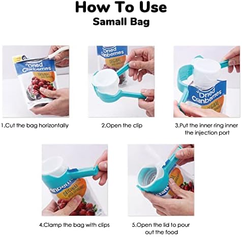 1PCS Food Bag Sealing Clip with Discharge Nozzle