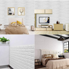 3D Wallpaper Wall Panels Stone Look Self-Adhesive Foam Waterproof Wall Wallpaper Foam for Bedroom Bathroom Living Room