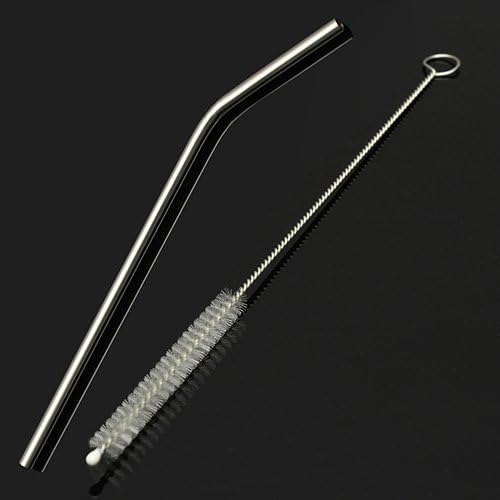 Reusable Stainless Steel Drinking Straw With Cleaner Brush Kitchen Kit