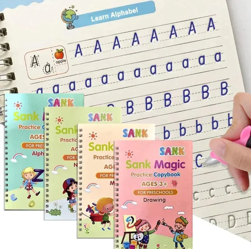 Magic Book pack of 4 pcs with 10 refill