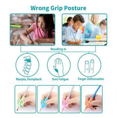 Children Writing Pencil Pen Holder Kids Learning Practise Silicone Pen Aid Grip