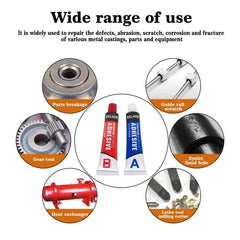 Metal Repair Gel Mix, Tool adhesive, Industrial Heat Resistance Cold Weld Metal Repair Paste A&B Adhesive Gel (1 set)
