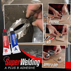 Metal Repair Gel Mix, Tool adhesive, Industrial Heat Resistance Cold Weld Metal Repair Paste A&B Adhesive Gel (1 set)
