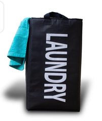 Foldable Laundry Basket / Non Woven Clothes Bag Black