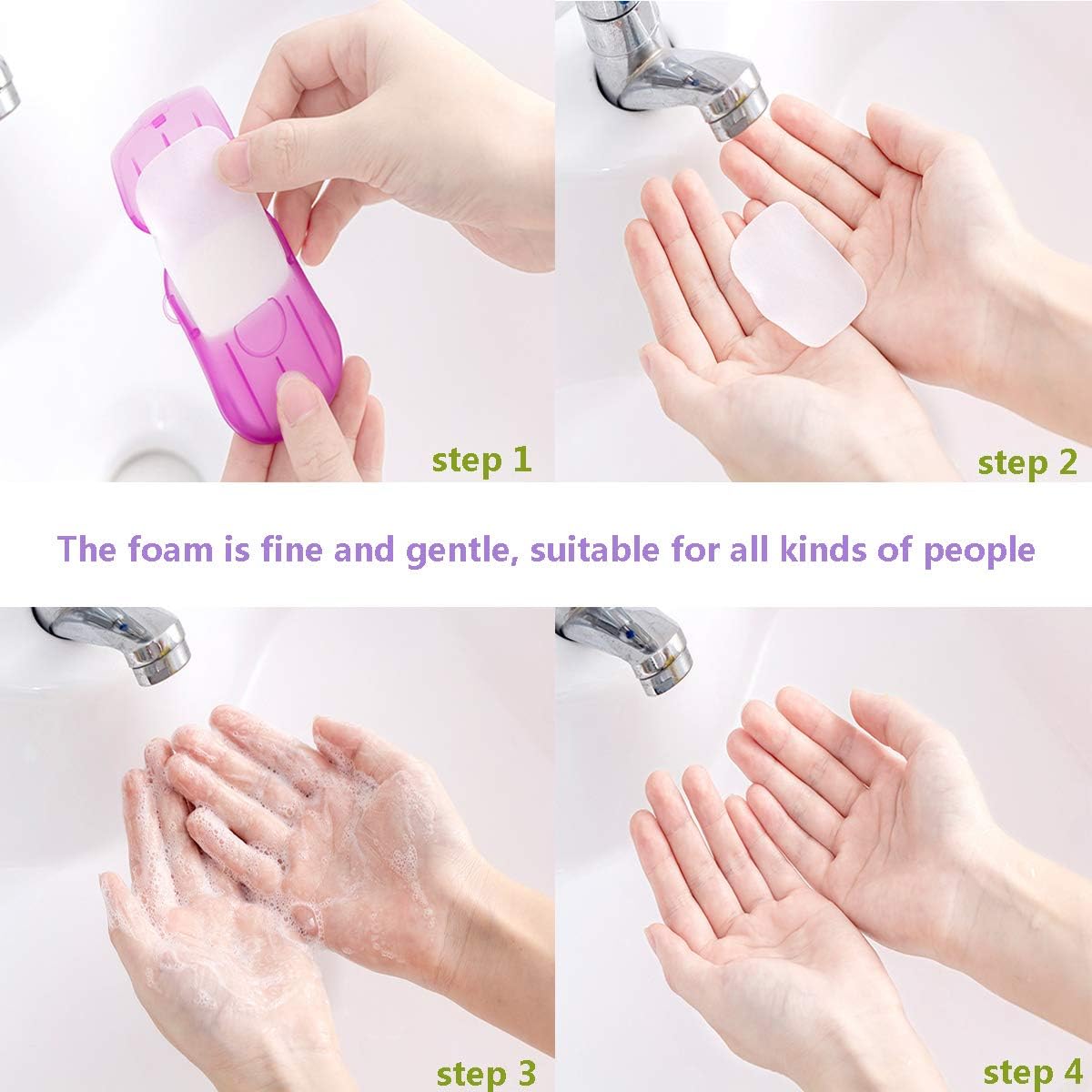 Disposable Paper Soap Tablets with Storage Box