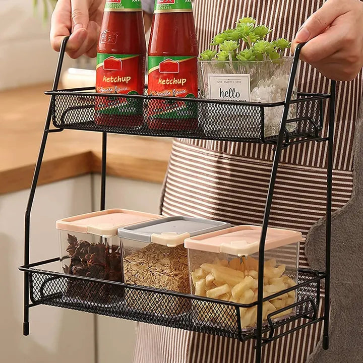 2 Layer Iron Kitchen Storage Rack – ZNZhousehold
