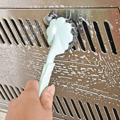 Cleaning Scrubber, Cleaning Brush Handle Steel Ball Wash Pot Kettle Pan Dish Kitchen Bathroom Tool