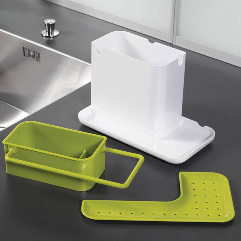 Kitchen Utensils Sink Sponge Holder Organiser Kitchen Utensil Holder for Sink Green