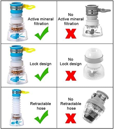 Adjustable Water Tap Extender Faucet Water Filters with Mineral Stone Efficient Filtration for Kitchen Bathroom Accessories