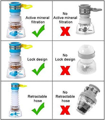Adjustable Water Tap Extender Faucet Water Filters with Mineral Stone Efficient Filtration for Kitchen Bathroom Accessories