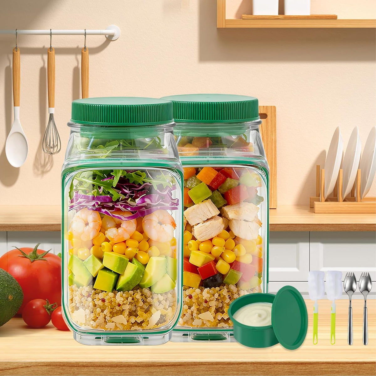 Fresh Vault Luxe Leakproof Salad Jar